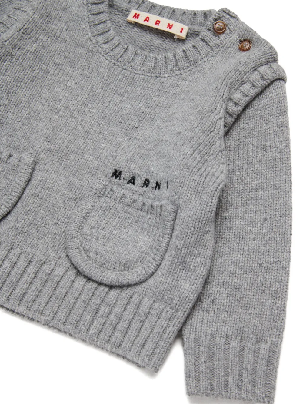 Marni Kids Trui met geborduurd logo Grijs