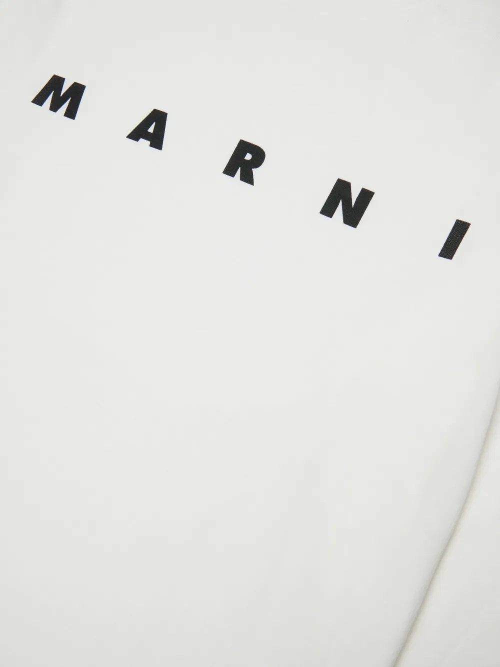Marni Kids logo-print long-sleeve top Wit