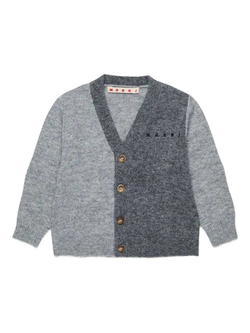 Marni Kids Vest met geborduurd logo Grijs