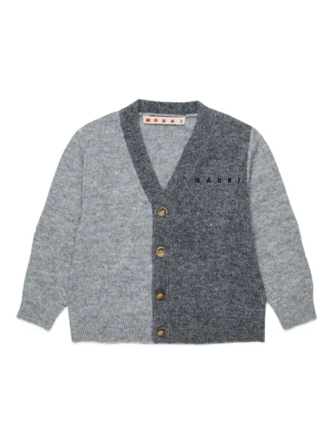 Marni Kids logo-embroidered cardigan 