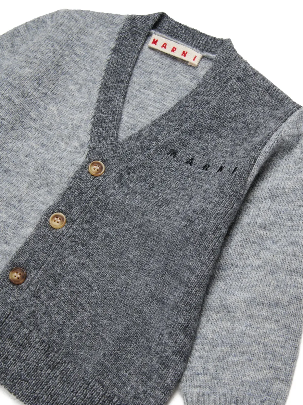 Marni Kids Vest met geborduurd logo Grijs