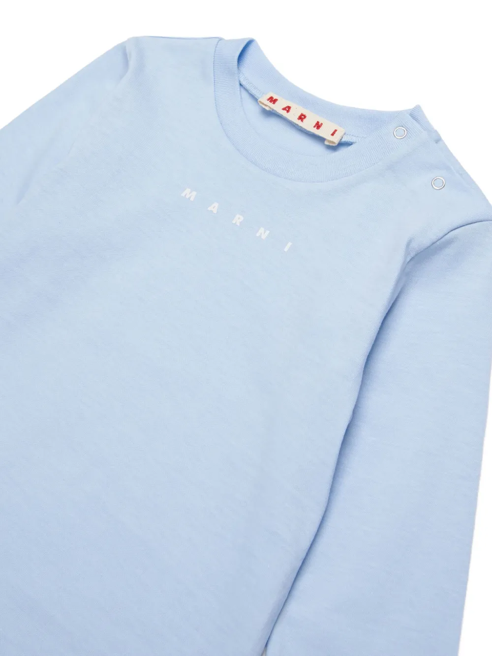 Marni Kids T-shirt met logoprint Blauw