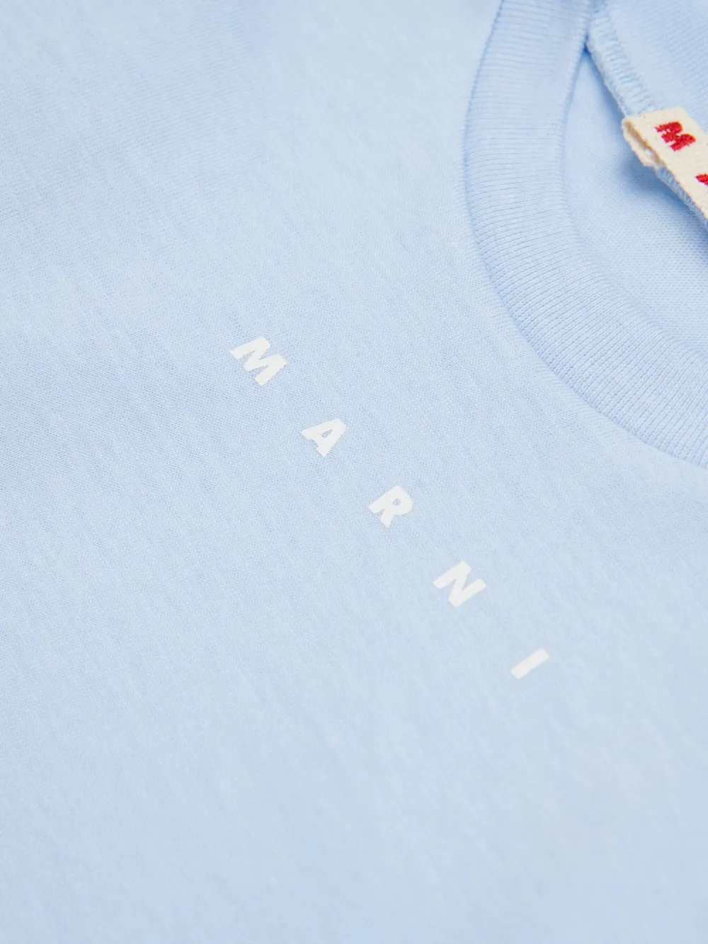 Marni Kids T-shirt met logoprint Blauw
