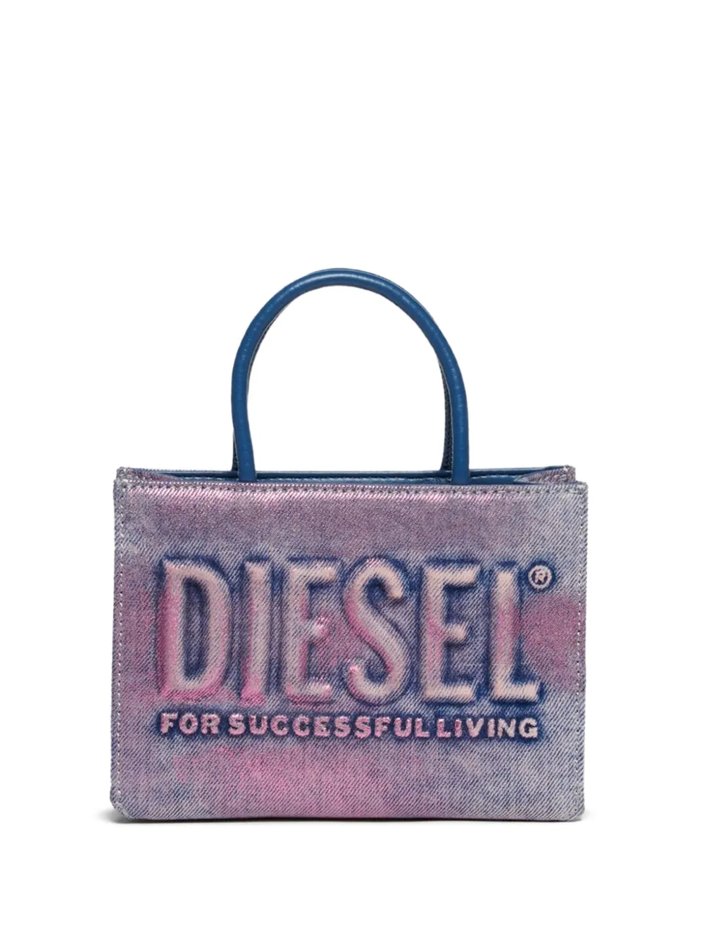 Diesel Kids Shopper met logo-reliëf Blauw