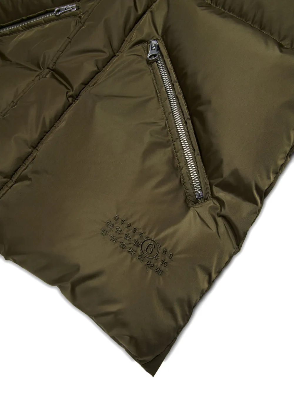 MM6 Maison Margiela Kids Bodywarmer met Numbers-patroon Groen