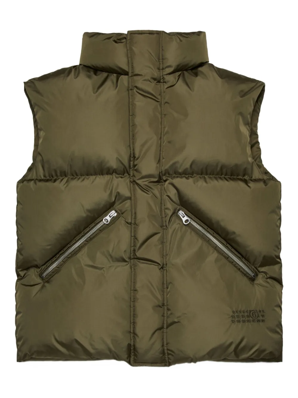 MM6 Maison Margiela Kids Bodywarmer met Numbers-patroon Groen