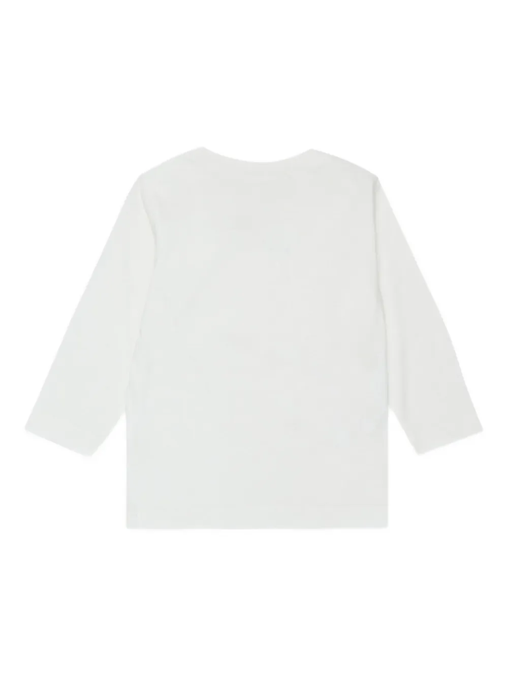 Marni Kids logo-embroidered long-sleeve top Wit