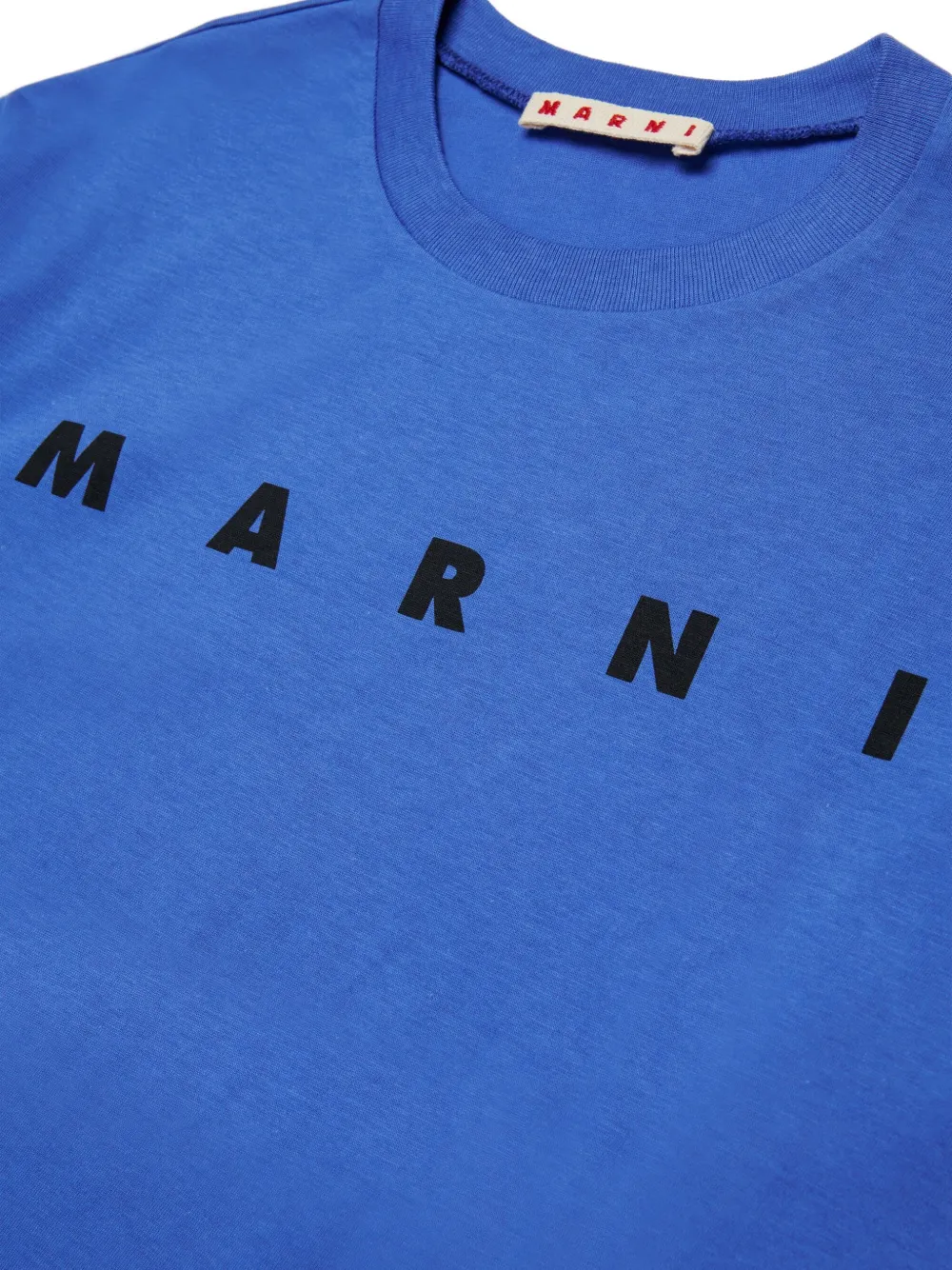 Marni Kids T-shirt met logoprint Blauw