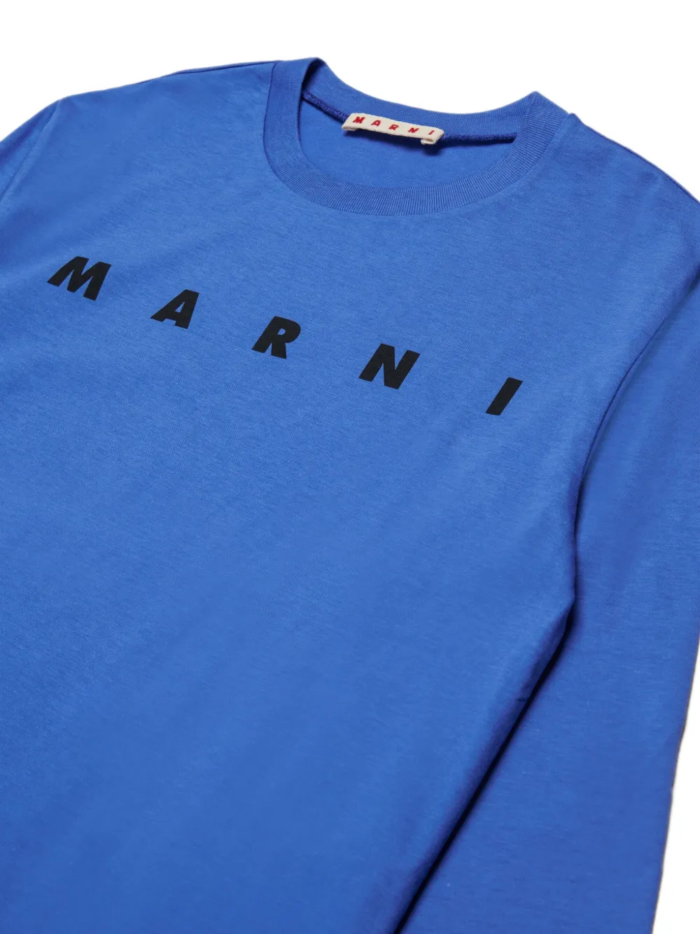 Marni Kids T-shirt met logoprint Blauw