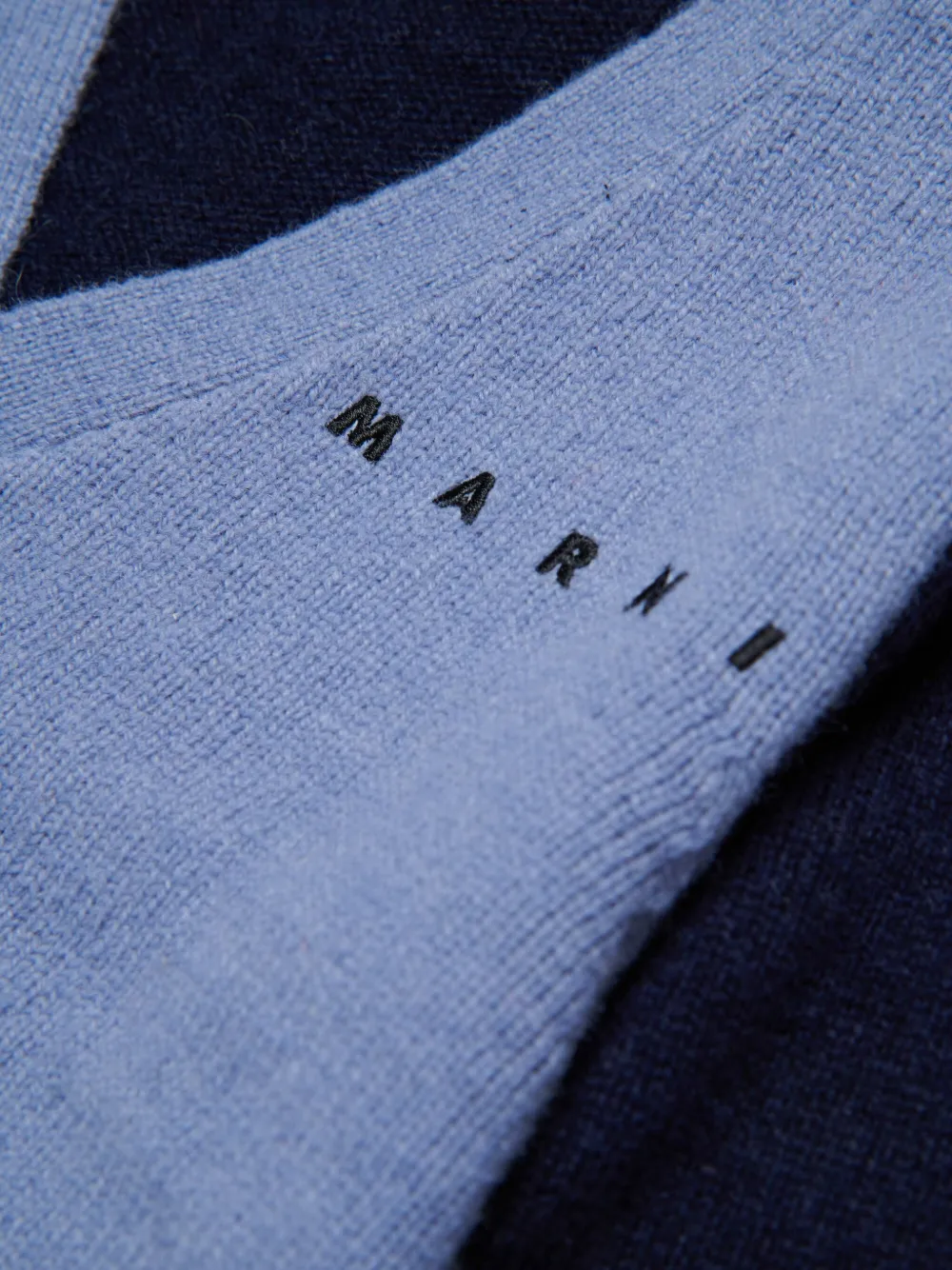 Marni Kids Vest met geborduurd logo Blauw