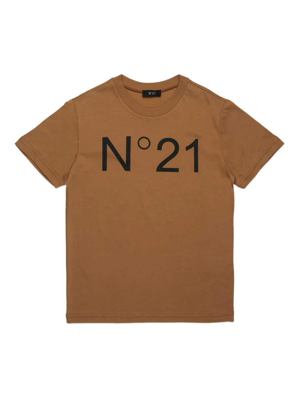 Nº21 Kids تيشيرت بطبعة شعار الماركة | بني | Image 1