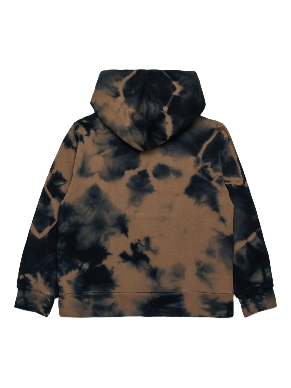 Nº21 Kids Hoodie met tie-dye print Bruin
