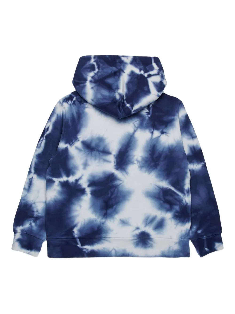 Nº21 Kids Hoodie met tie-dye print Blauw