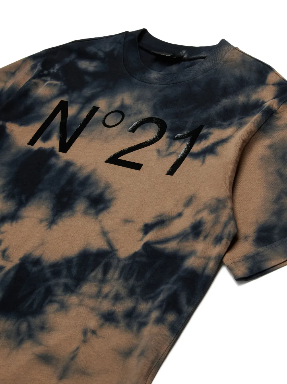  Nº21 Kids Tie-dye Print T-shirt - Brown 