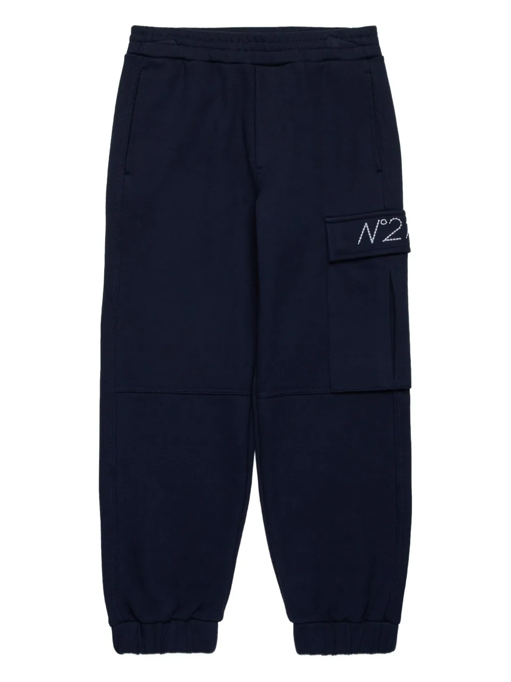 Nº21 Kids Trainingsbroek met geborduurd logo Blauw