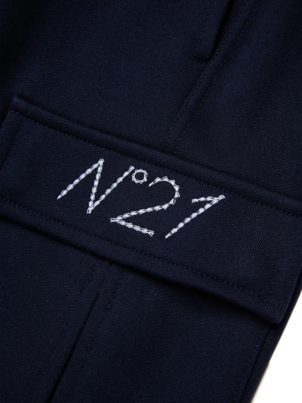 Nº21 Kids Trainingsbroek met geborduurd logo Blauw