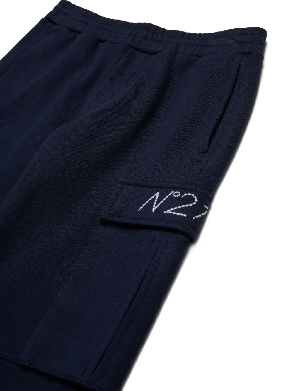 Nº21 Kids Trainingsbroek met geborduurd logo Blauw