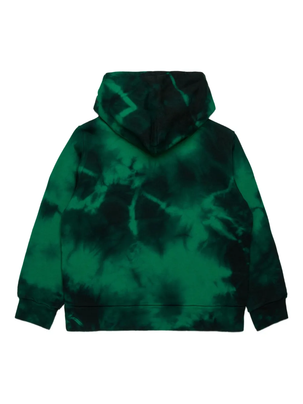 Nº21 Kids Hoodie met tie-dye print Groen