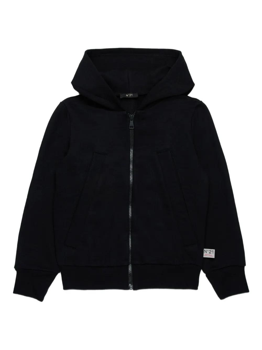 N°21 Zip-up Hoodie In Black