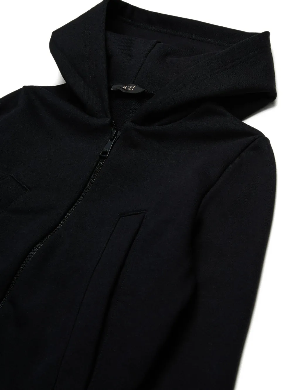 N°21 Zip-up Hoodie In Black