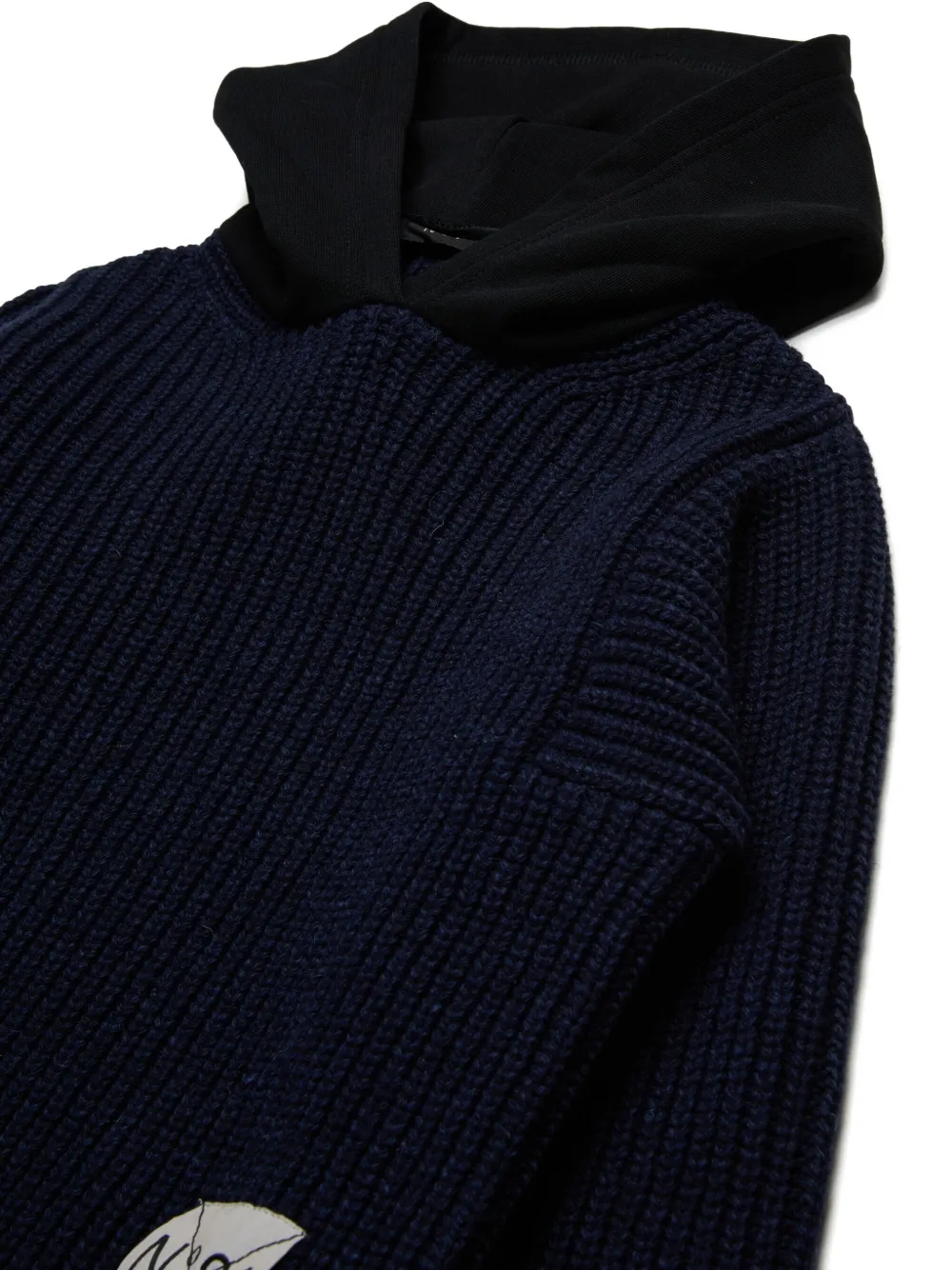 Nº21 Kids Gebreide hoodie Blauw
