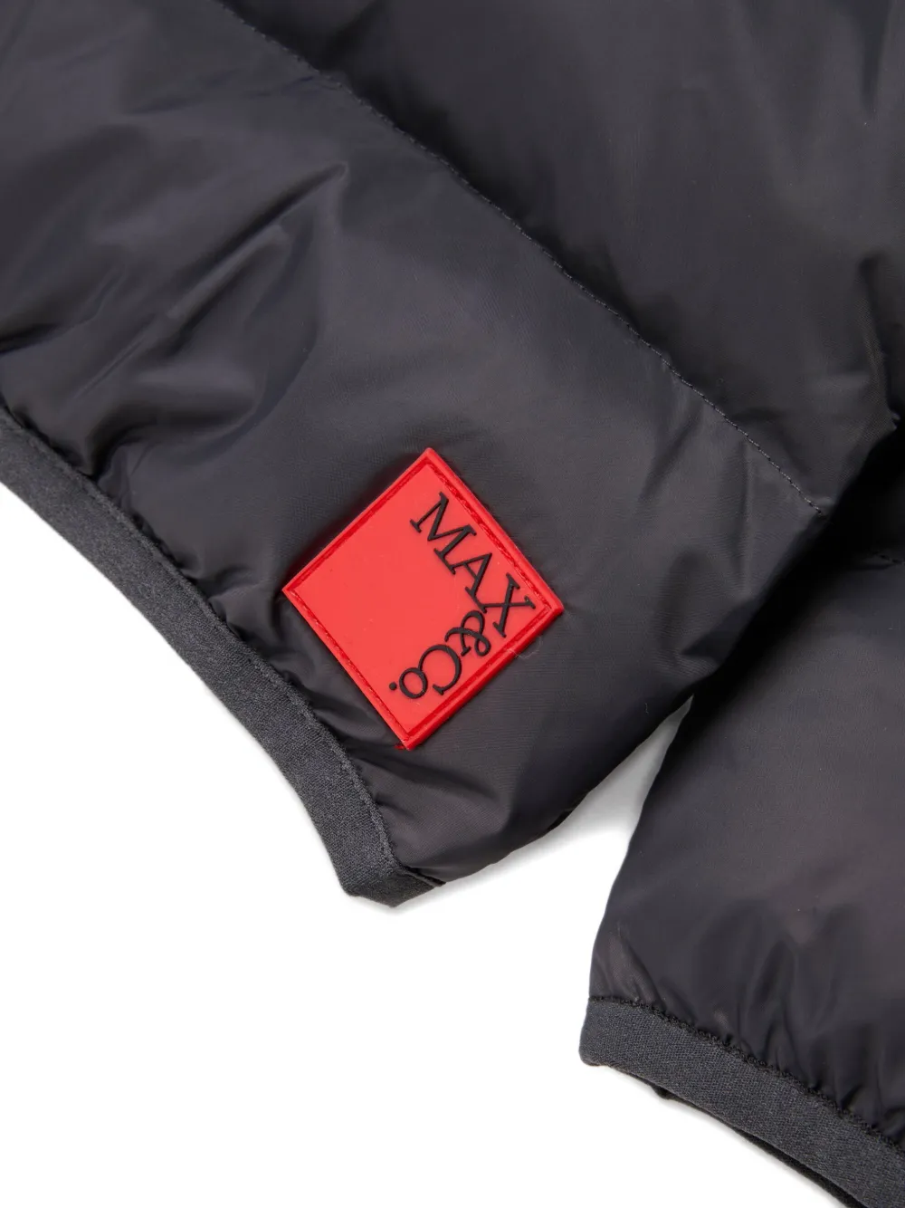 Max & Co Logo-patch Padded Jacket In Black