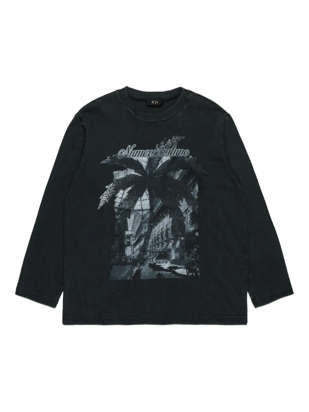 N°21 Graphic-print T-shirt In Black