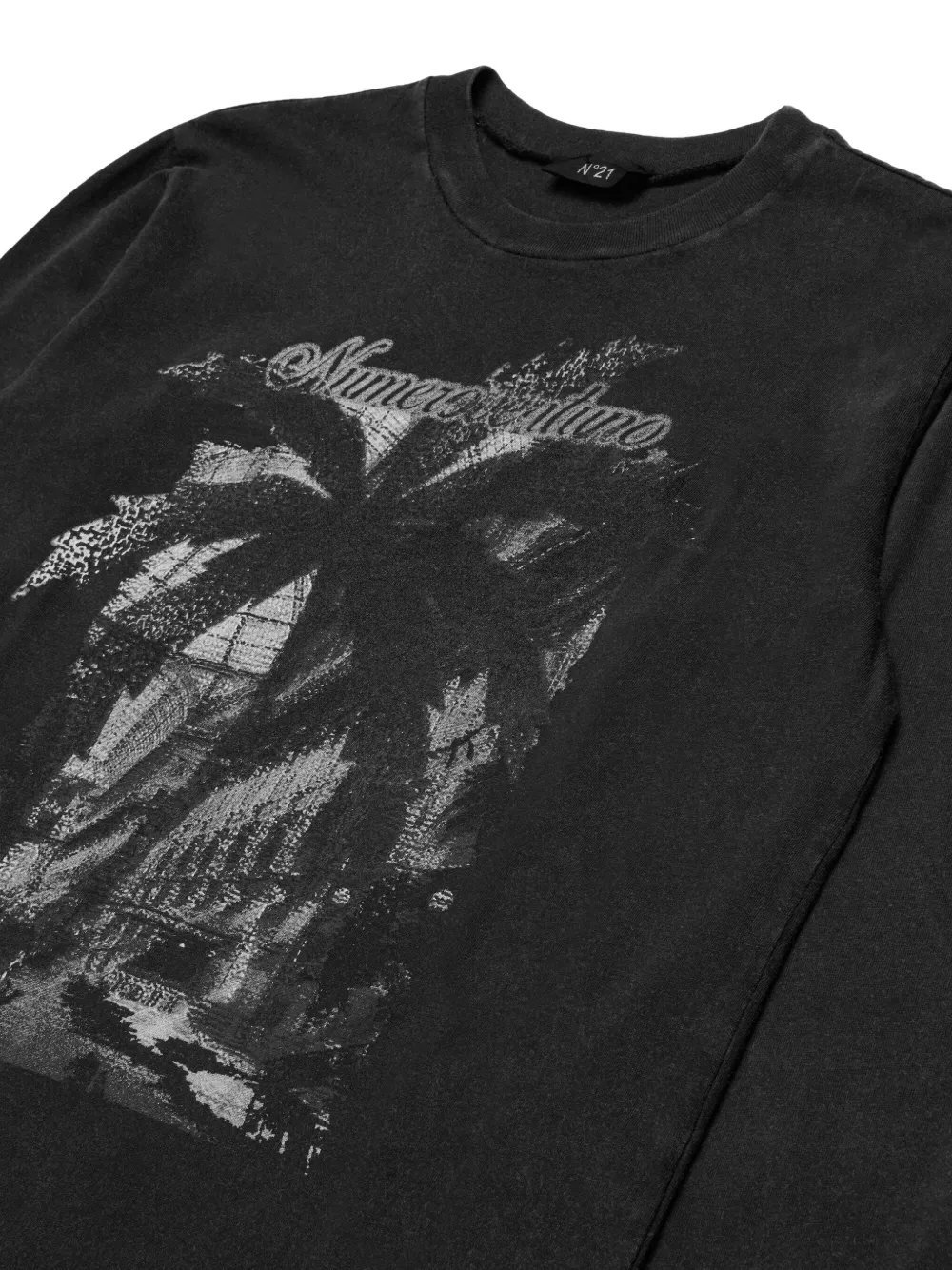 N°21 Graphic-print T-shirt In Black