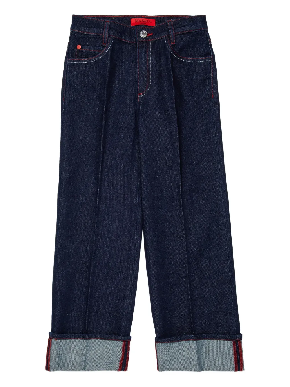 MAX & Co. Kids ロールアップヘム ジーンズ - ブルー MAX & Co. Kids ロールアップヘム ジーンズ - ブルー
