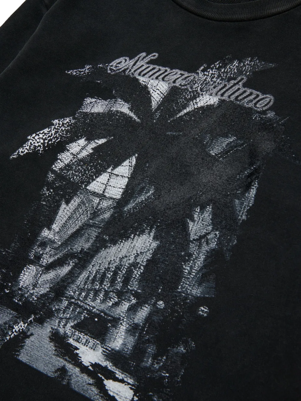 N°21 Graphic-print T-shirt In Black