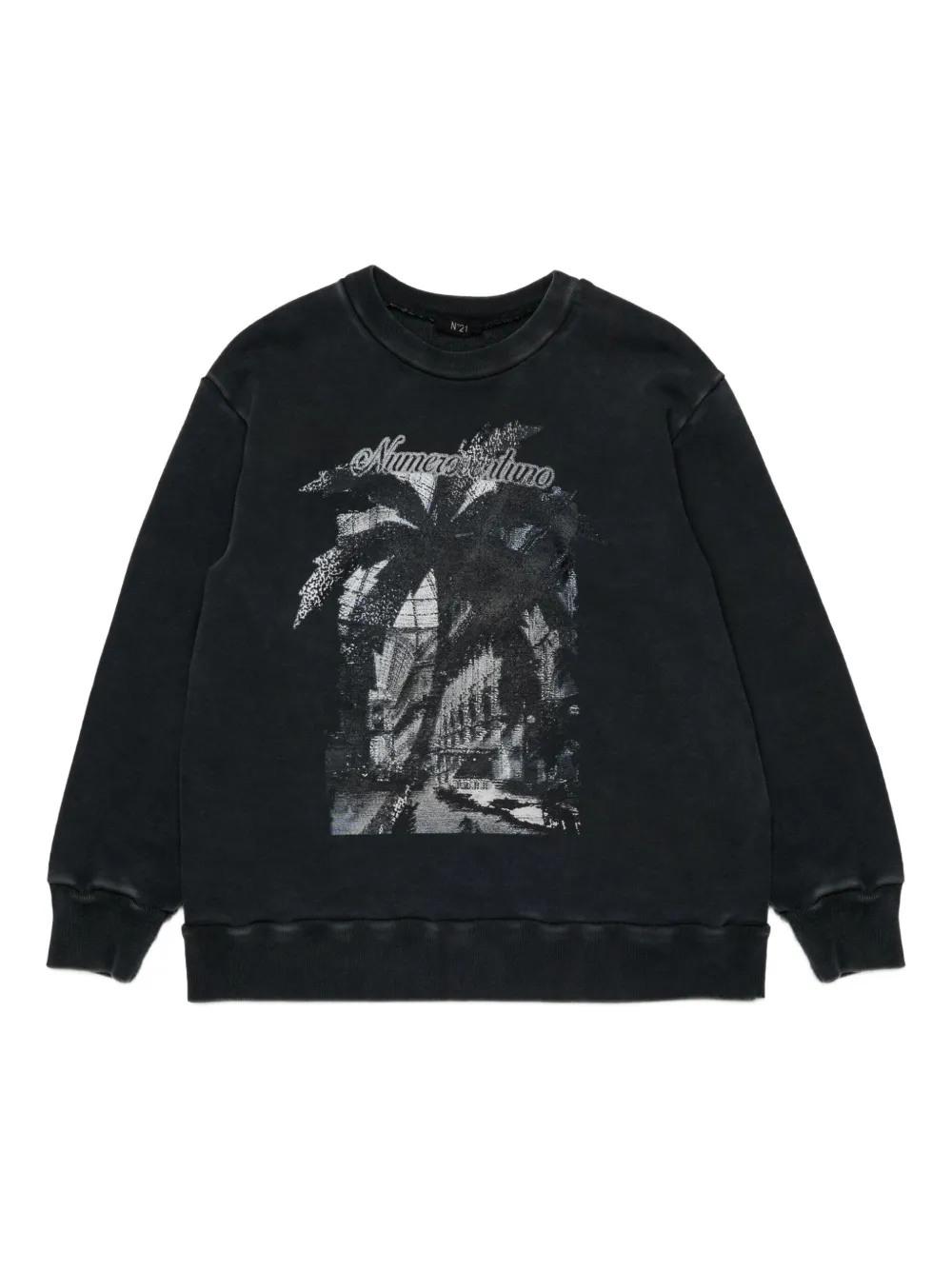 N°21 Graphic-print T-shirt In Black