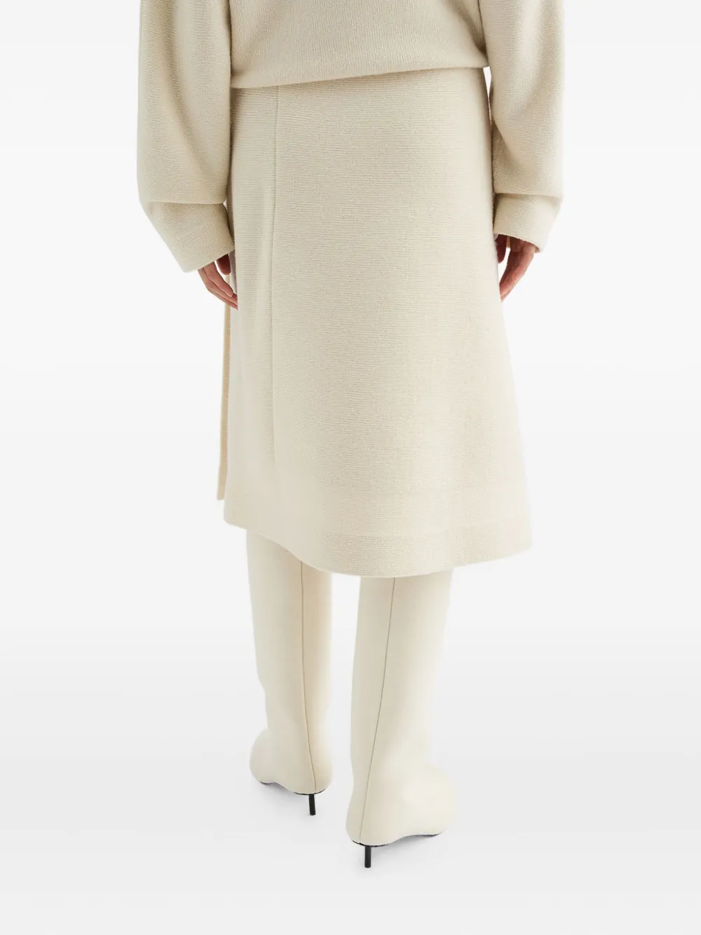 Jil Sander Midi-wikkelrok Beige