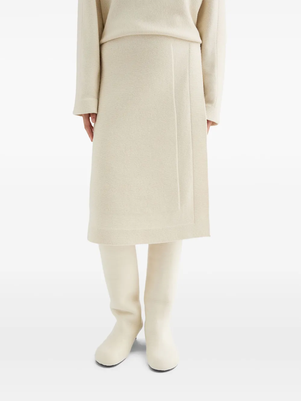 Jil Sander Midi-wikkelrok Beige