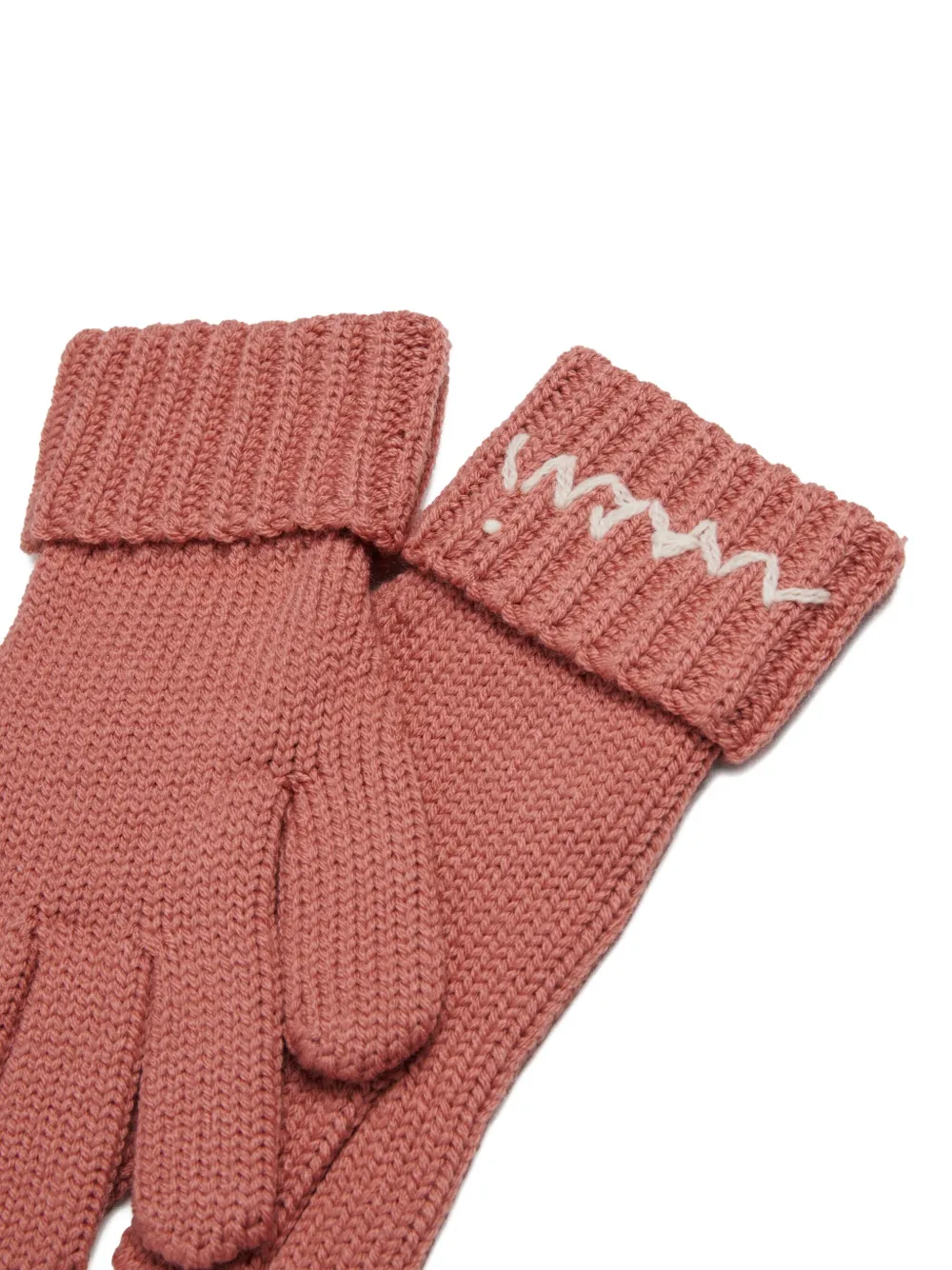Marni Kids Handschoenen met geborduurd logo Roze
