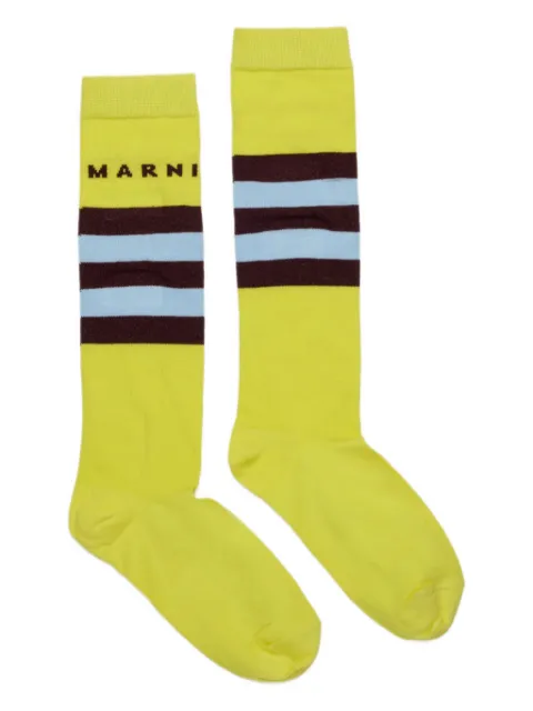 Marni Kids stripe-logo socks