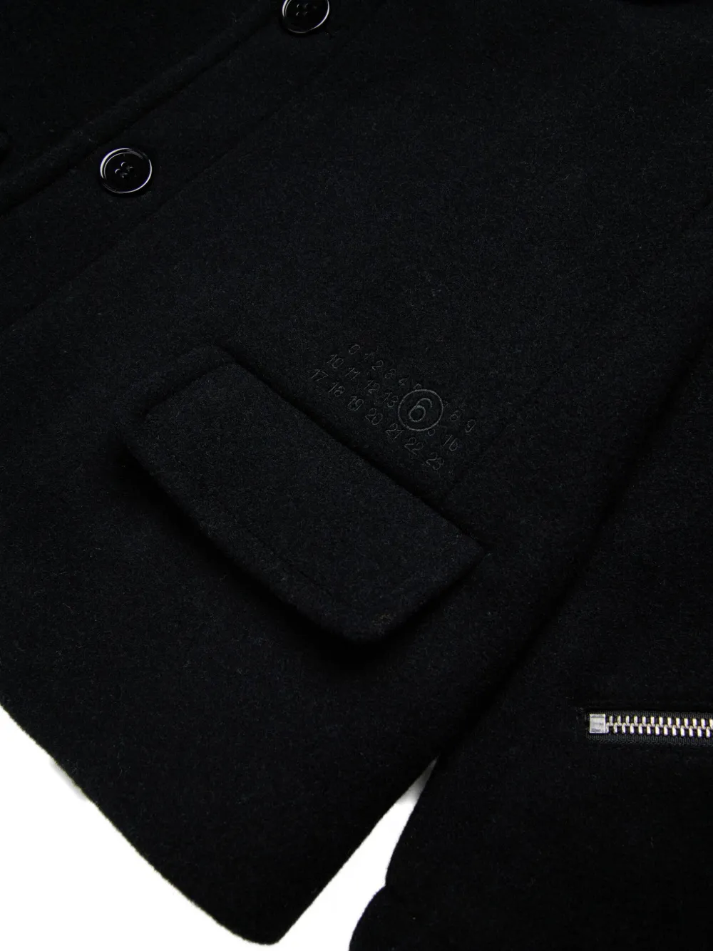 MM6 Maison Margiela Kids Blazer met enkele rij knopen Zwart