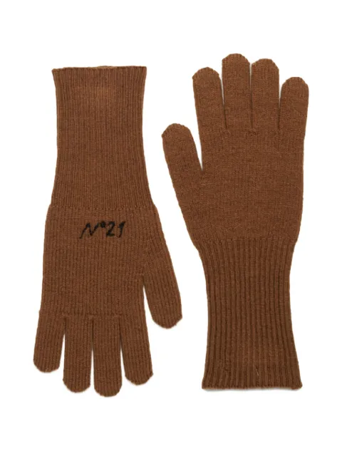 Nº21 Kids ribbed logo gloves