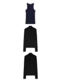 JIL SANDER+ wool layered T-shirt - Black