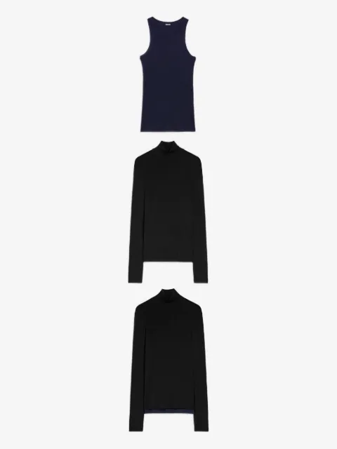 JIL SANDER+ wool layered T-shirt