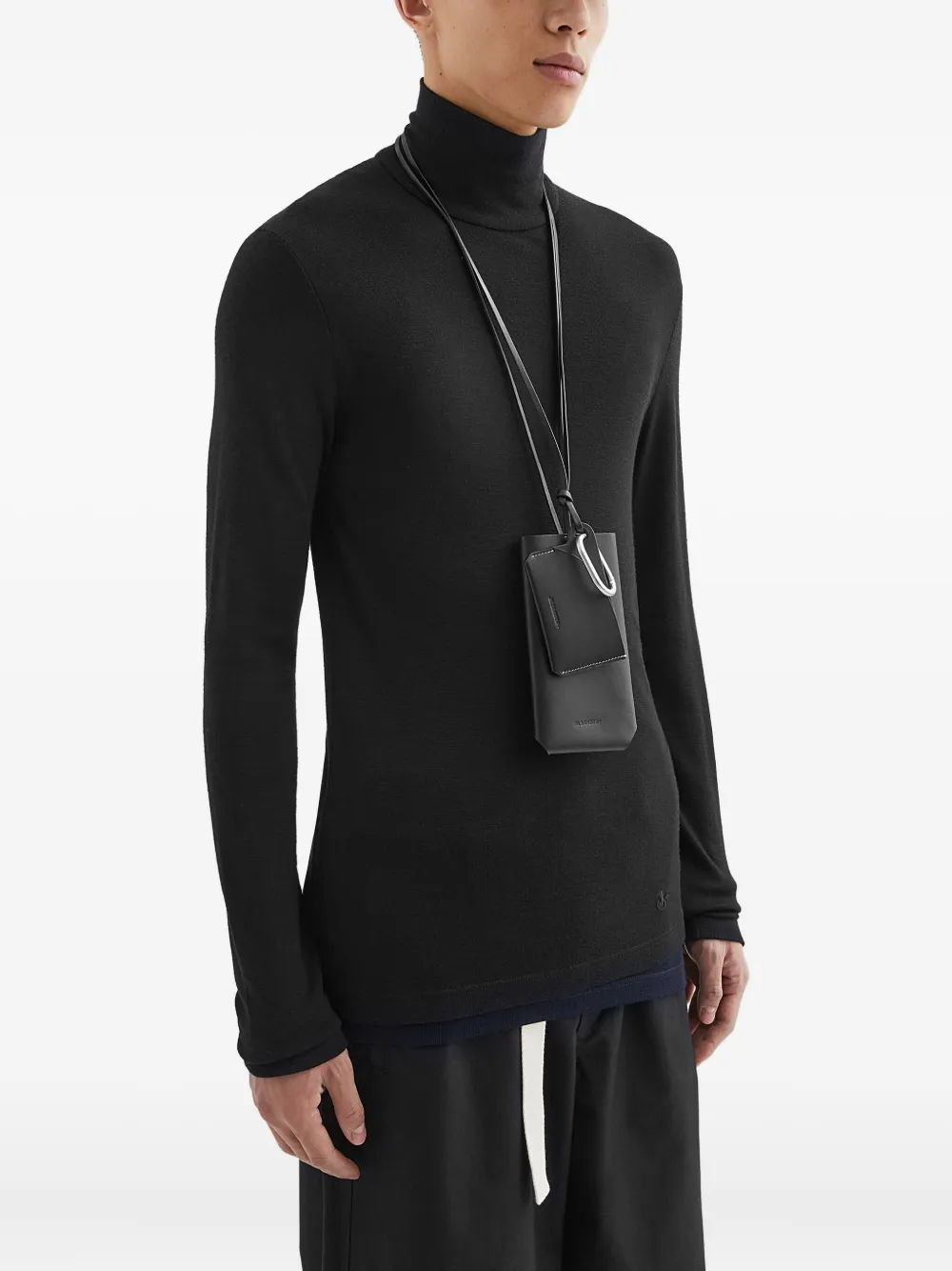 Jil Sander Wool Layered T-shirt In Black