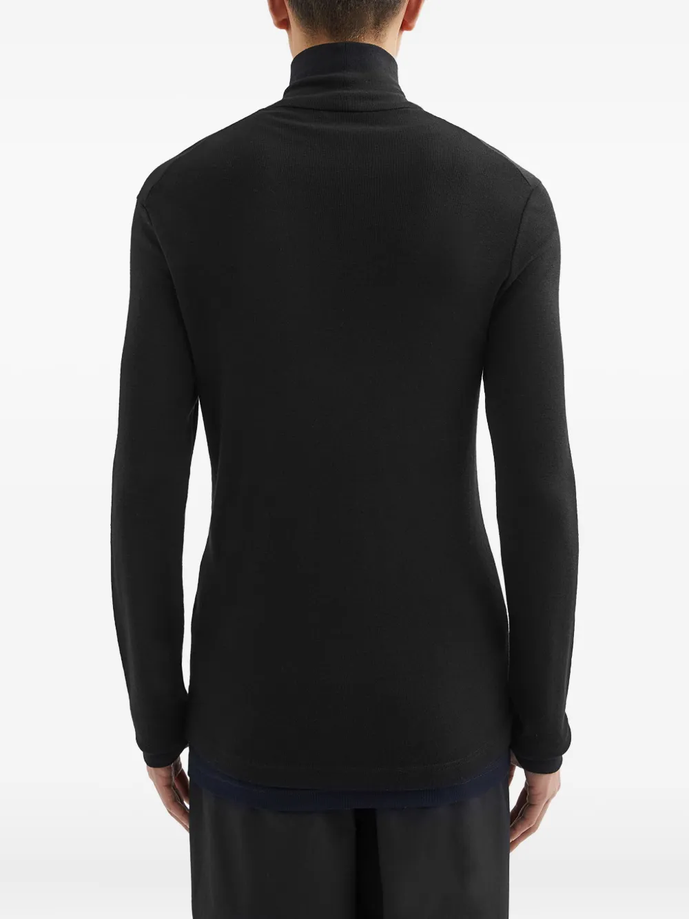 Jil Sander Wool Layered T-shirt In Black