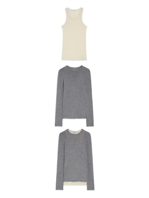 JIL SANDER+ wool layered T-shirt