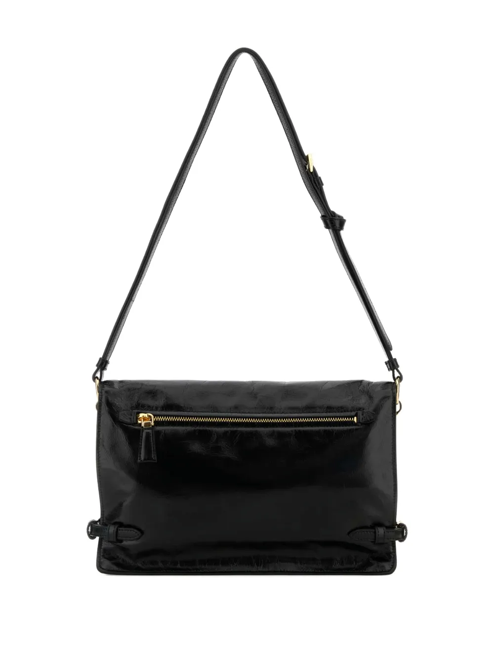 Prada Leren schoudertas Zwart