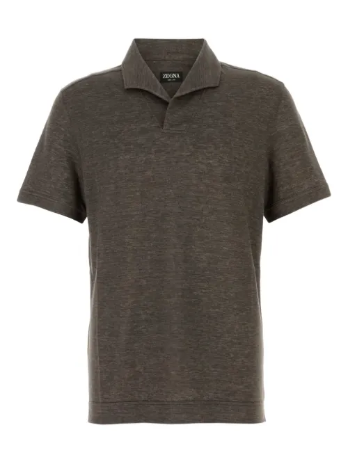 Zegna t-shirt en lin - Marron - Zegna - Modalova
