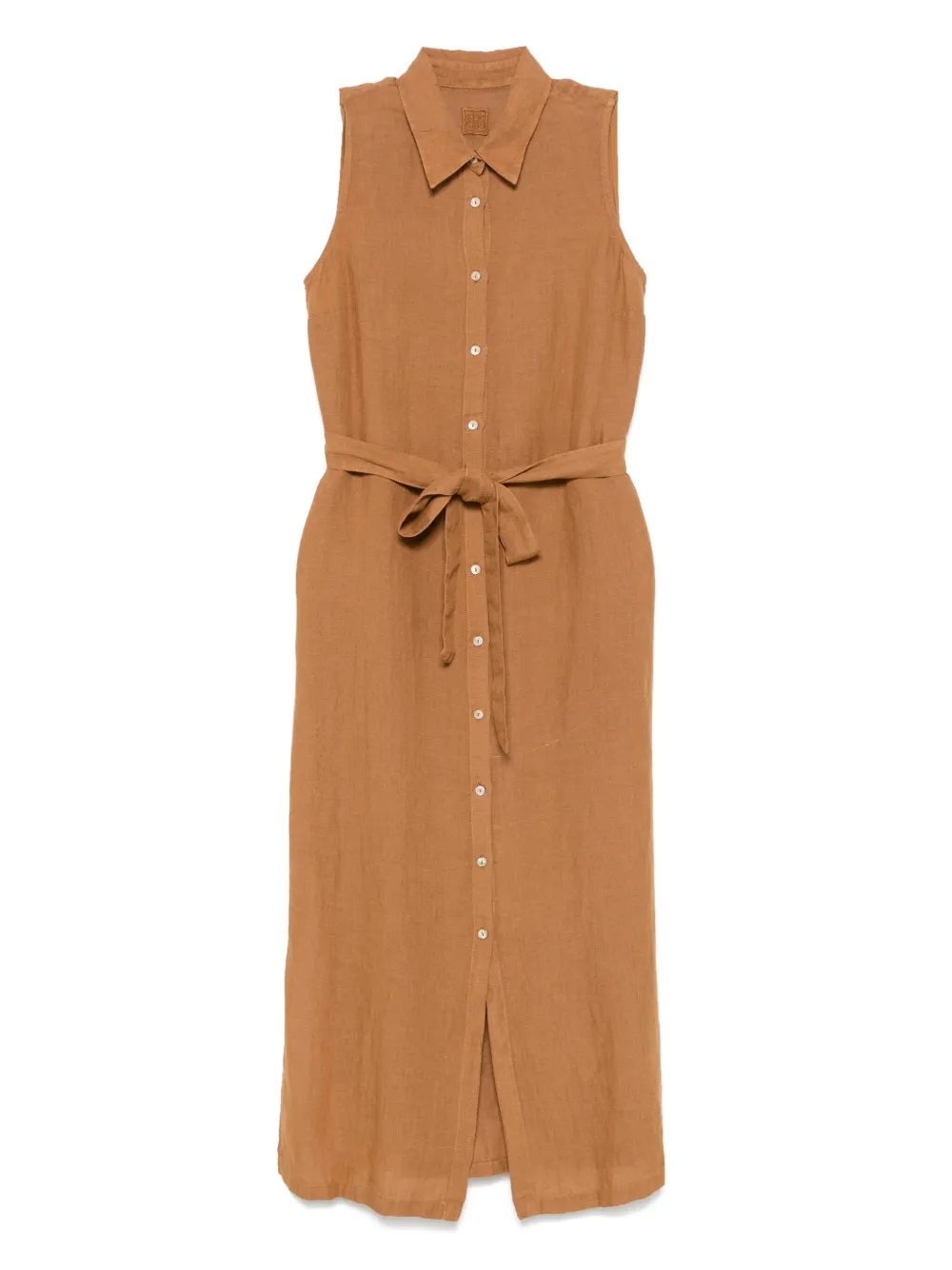 120% LINO BELTED MIDI DRESS 