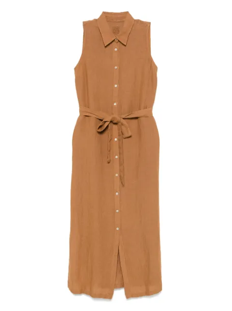 120% Lino belted midi dress 