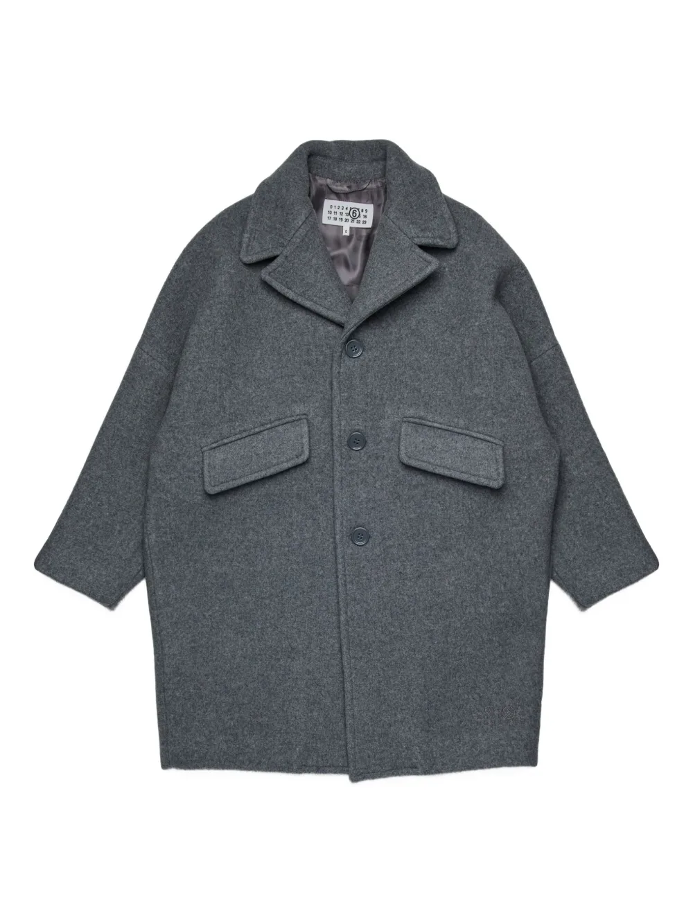 MM6 Maison Margiela Kids Wollen jas Grijs
