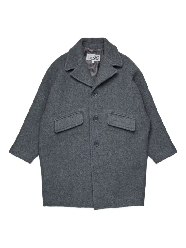 MM6 Maison Margiela Kids ウールコート | グレー | FARFETCH JP