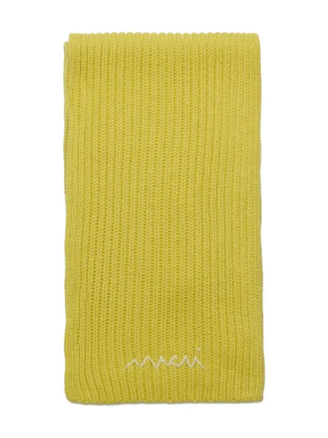 Marni Kids logo-embroidered scarf
