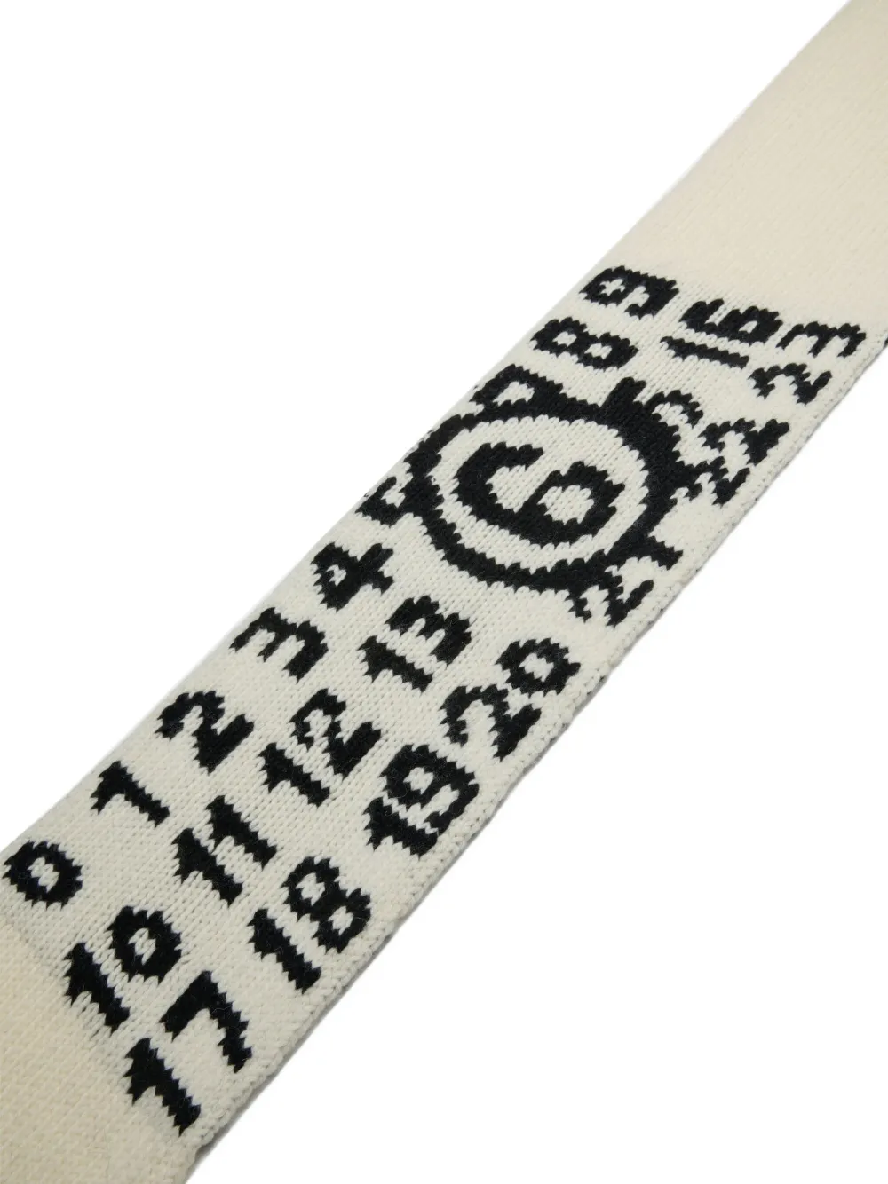 MM6 Maison Margiela Kids Sjaal met Numbers-patroon Beige